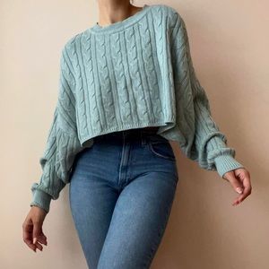 Garage mint cropped sweater